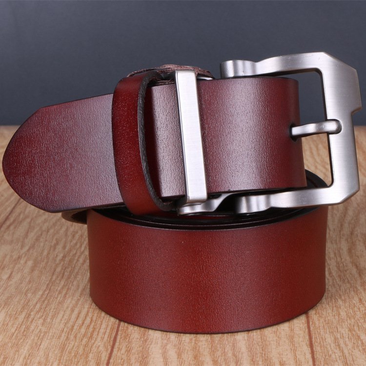 Best Selling Retro Men's Genuine Leather Belt Top Layer Pin Buckle Jeans Belt Direct Factory Outlet for Wholesale