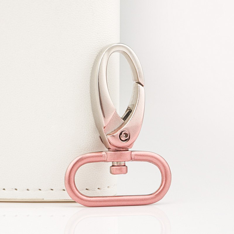 Handbag Hardware Bags 3/4" Zinc Alloy Snap Hook Pink Silver Gradient Swivel Spring Hook 20mm Metal Ring D Buckle for Bags Strap