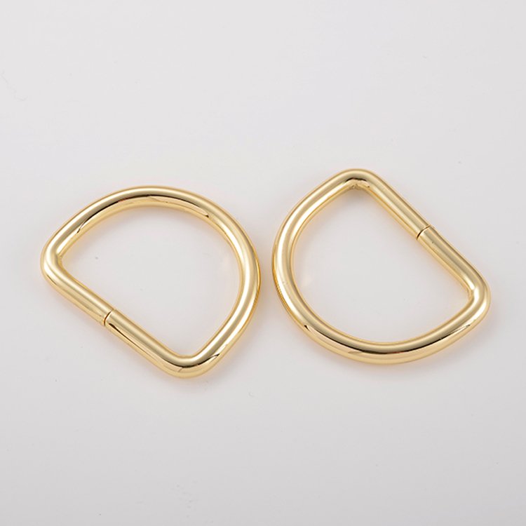 High Quality Metal D Ring Buckles 25mm black d ring antique brass Purse D Rings Square buckle for leather belt