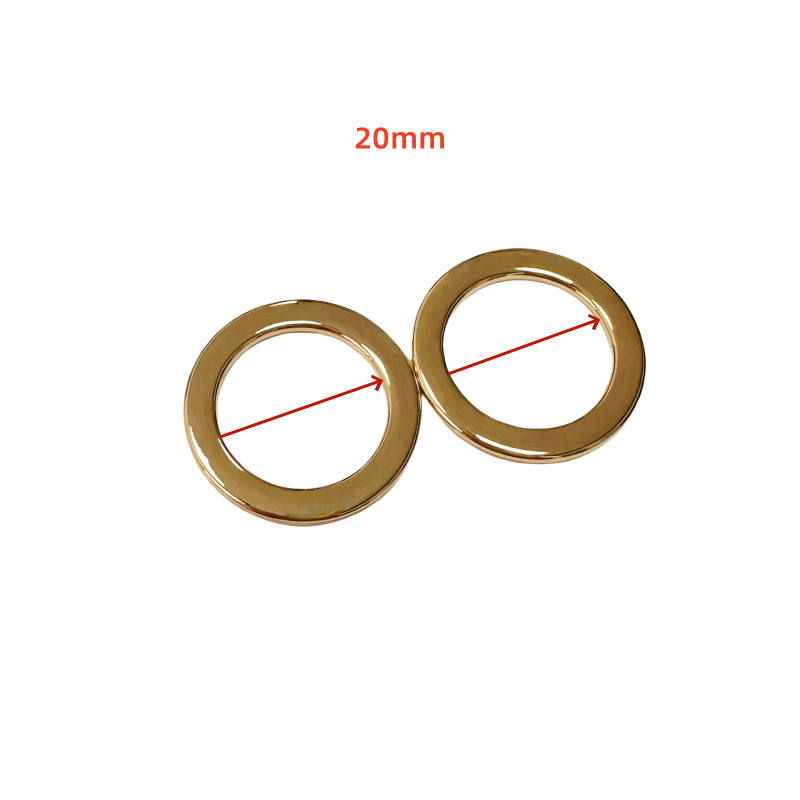 Swimwear Accessories 20mm Gold Flat Round O Rings Connectors Adjuster Buckle For Bikini