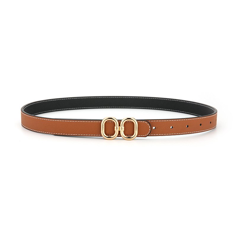 Custom size women leather waist belt ladies genuine leather buckle belt for women