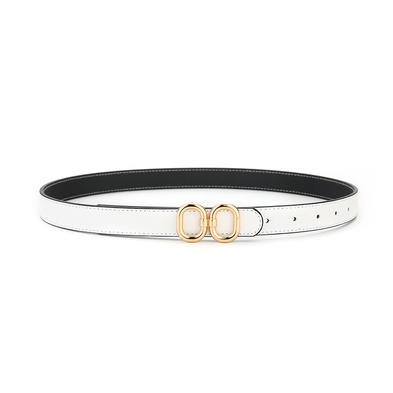 Custom size women leather waist belt ladies genuine leather buckle belt for women