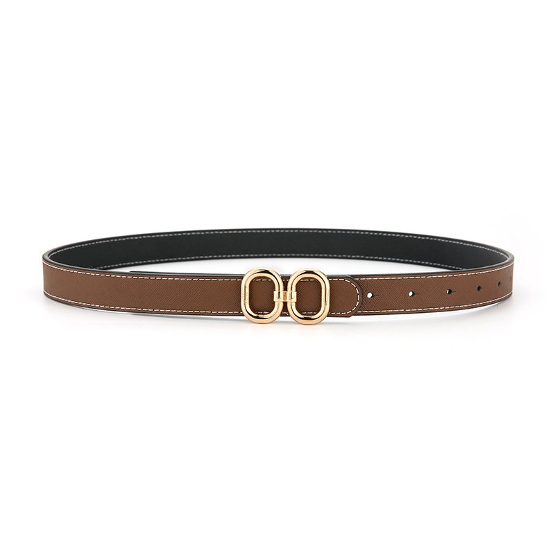 Custom size women leather waist belt ladies genuine leather buckle belt for women
