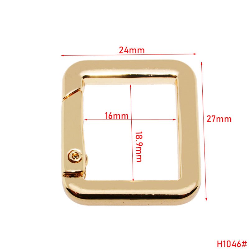 Snap Clip Openable O Ring Spring Ring Keyring Metal square Rings Keychain Trigger Snap Buckles