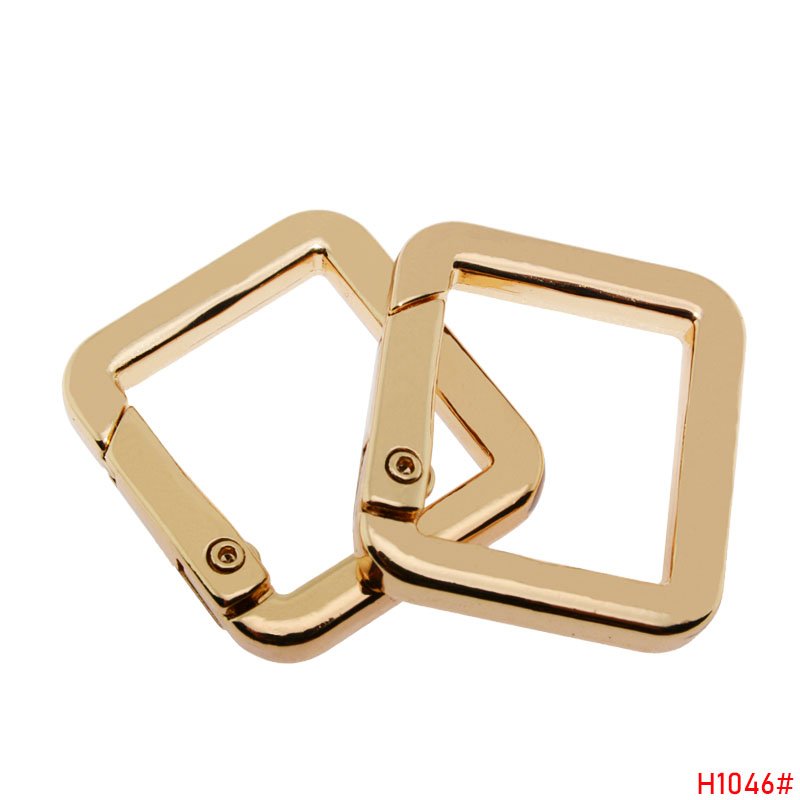 Snap Clip Openable O Ring Spring Ring Keyring Metal square Rings Keychain Trigger Snap Buckles