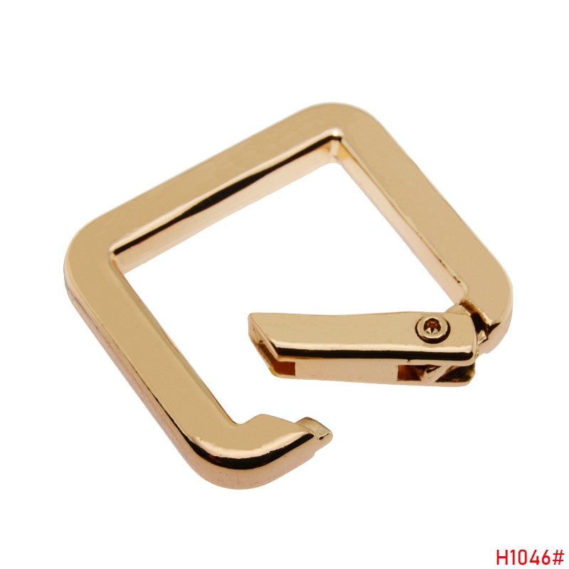 Snap Clip Openable O Ring Spring Ring Keyring Metal square Rings Keychain Trigger Snap Buckles