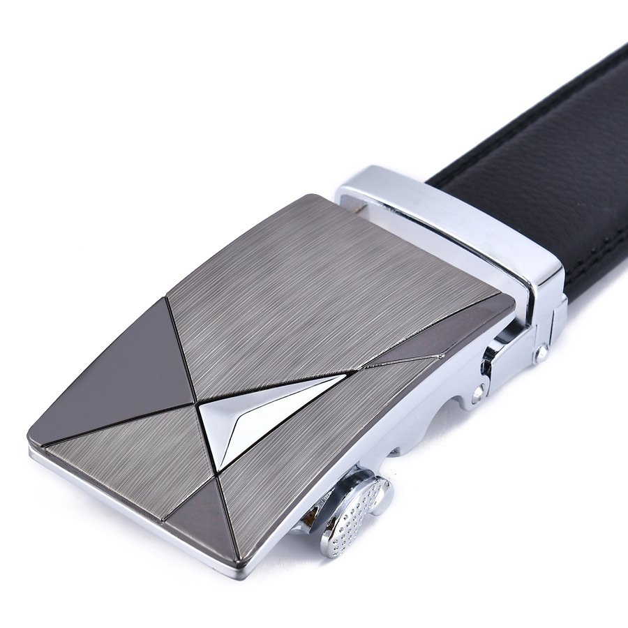 TXL380 High Quality Men Cowhide Genuine Leather Belt Automatic Alloy Buckle Belts Casual Adjustable Male Belts