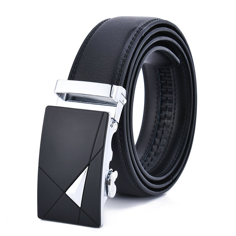 TXL380 High Quality Men Cowhide Genuine Leather Belt Automatic Alloy Buckle Belts Casual Adjustable Male Belts