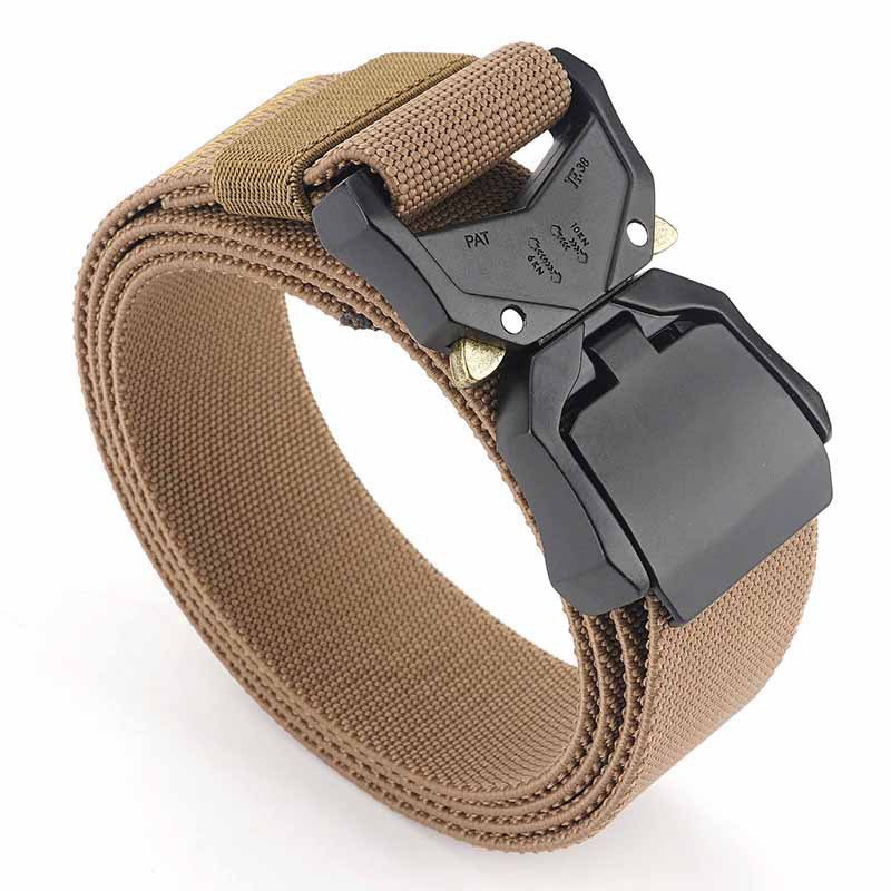 Wholesale Men's Belt Quick Release Metal Buckle Work 1.5" Nylon Web Hiking Belt with Heavy Duty Seatbelt Buckle Tactical Belt