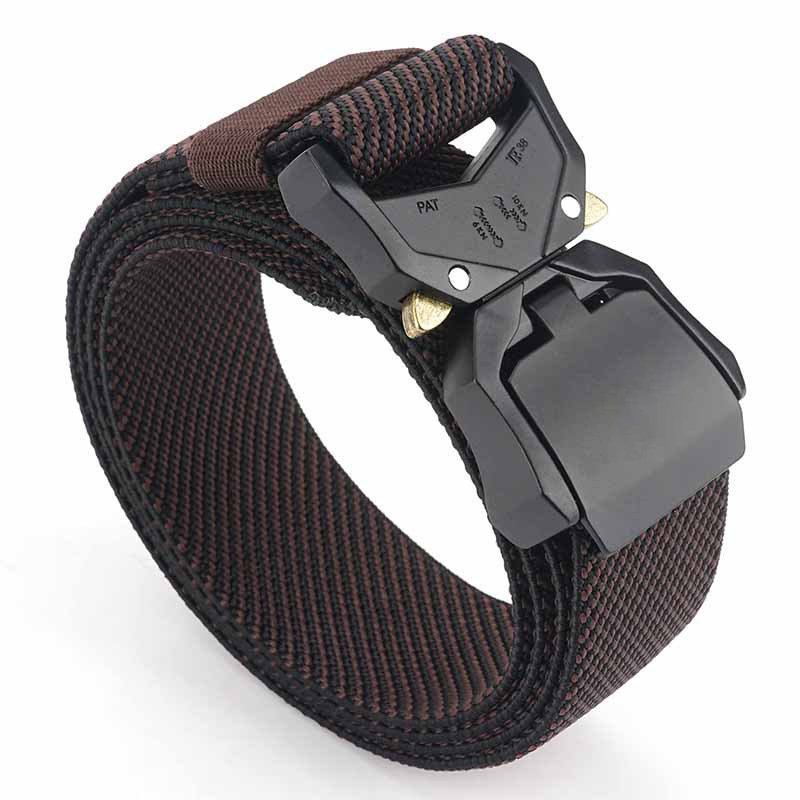 Wholesale Men's Belt Quick Release Metal Buckle Work 1.5" Nylon Web Hiking Belt with Heavy Duty Seatbelt Buckle Tactical Belt
