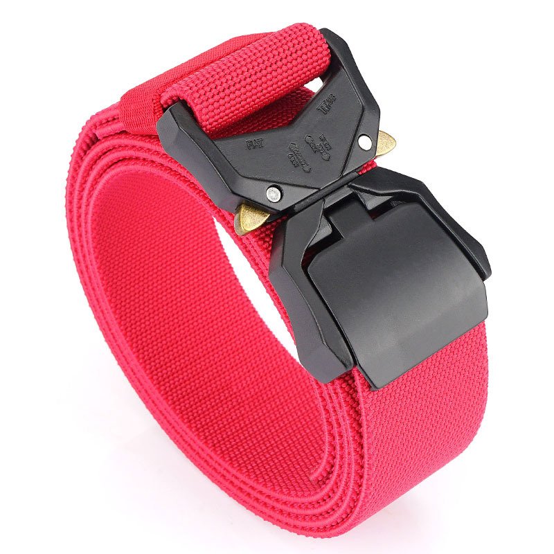 Wholesale Men's Belt Quick Release Metal Buckle Work 1.5" Nylon Web Hiking Belt with Heavy Duty Seatbelt Buckle Tactical Belt