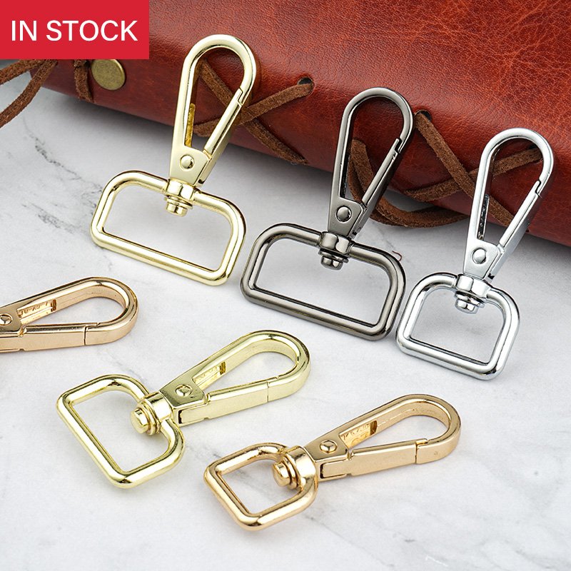 Hot Sale 20 25mm Handbag Snap Hook Buckle Customized Metal Bag Hook in Stock Gold Nickel 4/5 1Inch Fashion Dog Swivel Clasp Hook