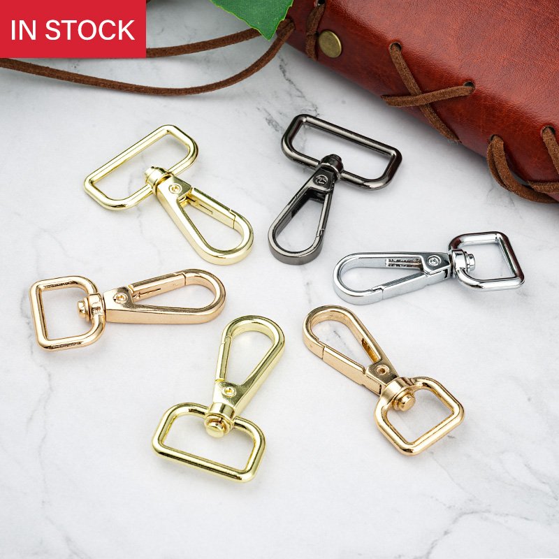 Hot Sale 20 25mm Handbag Snap Hook Buckle Customized Metal Bag Hook in Stock Gold Nickel 4/5 1Inch Fashion Dog Swivel Clasp Hook
