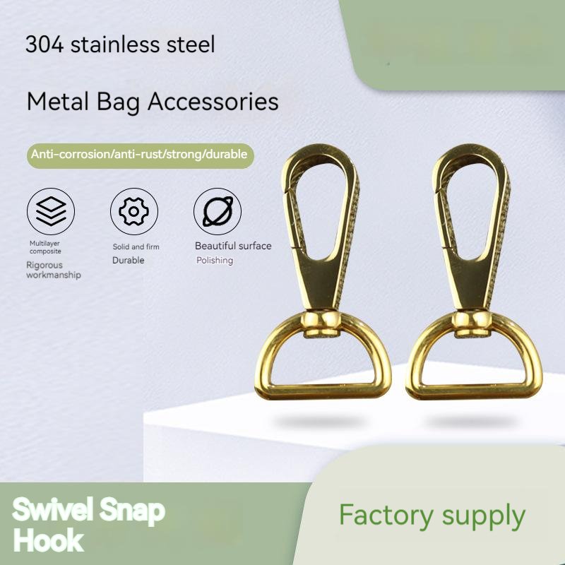 Wholesale Bag Hardware 2cm Metal Snap Hook Buckle Swivel 43mm in Stock Custom Dog Hook Lanyard Metal Swivel Snap Hook
