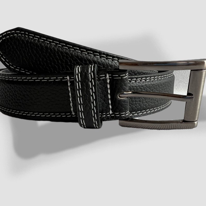 Men's simple two layer cowhide leather belt hundred and assorted needle buckle belt retro casual men's belt