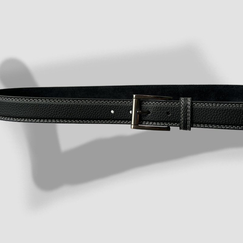 Men's simple two layer cowhide leather belt hundred and assorted needle buckle belt retro casual men's belt