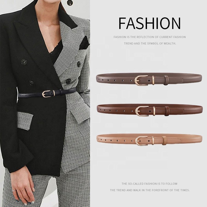 Women's belt pin buckle female pure cowhide culottes belt stock wholesale Genuine Leather Belt Ladies