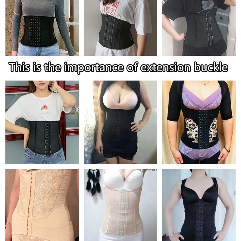 women Waist trainer Girdle Body Shaper Extender 9 Hooks 3 Rows Adjustable Soft Comfortable Bra Corsets Extension Buckle