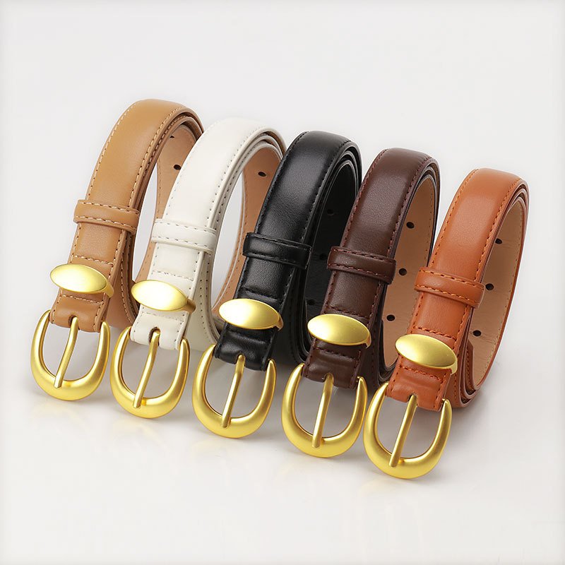 Wholesale High Quality Fashion Women's Belt Ladies Luxury Brand Belt Designer Gold Buckle Jeans Belts