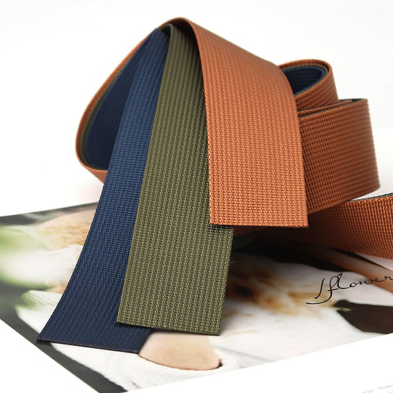 Wholesale Classic Double Ring D Buckle Canvas Belt Female Thick Cotton Ribbon Student Casual Belt Waistband Nylon Fabric Belt