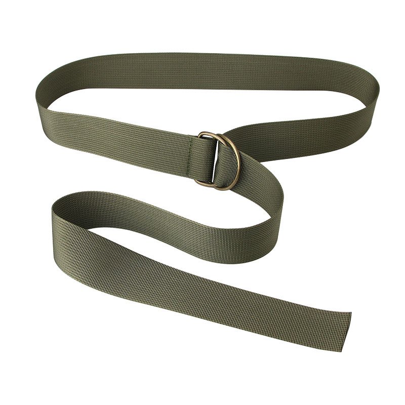 Wholesale Classic Double Ring D Buckle Canvas Belt Female Thick Cotton Ribbon Student Casual Belt Waistband Nylon Fabric Belt