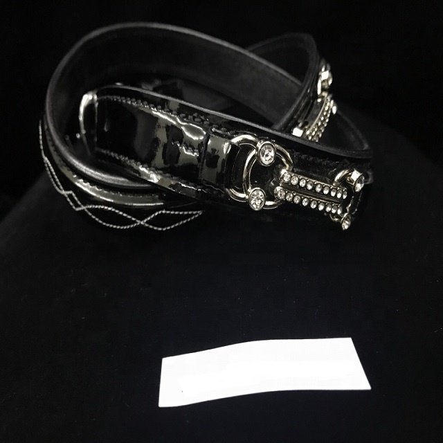 Top Trendy Unisex Genuine Cow Hide Leather Belt Steel Buckle Patented Crystals Rhinestones Casual Formal Polo Style Custom