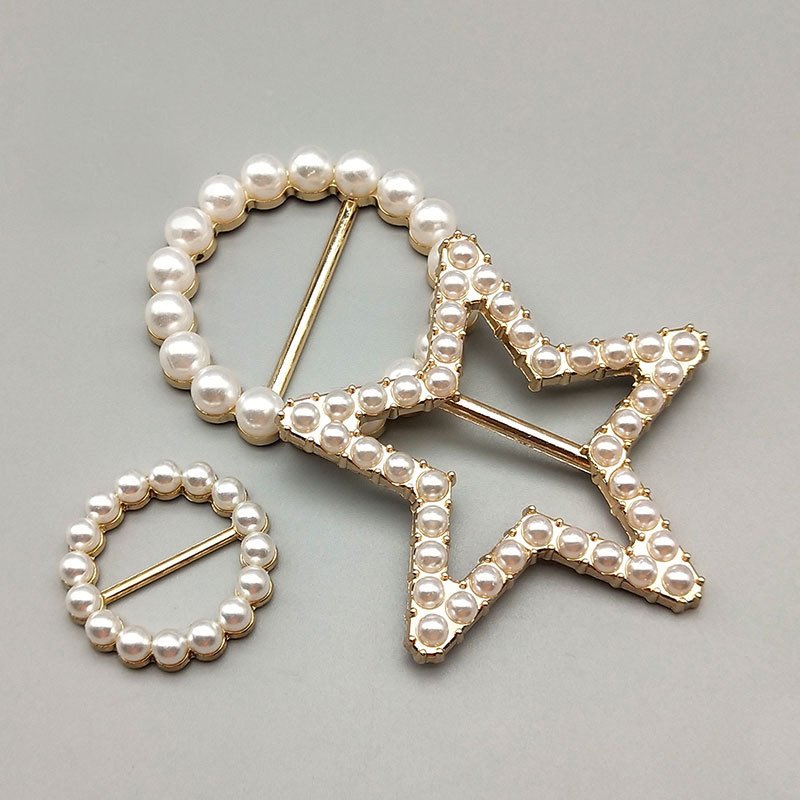 Detachable women T-shirt clasp tie ring clips scarf knot buckle