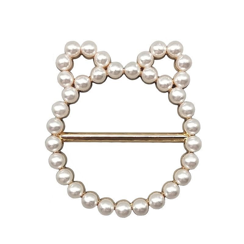 Detachable women T-shirt clasp tie ring clips scarf knot buckle