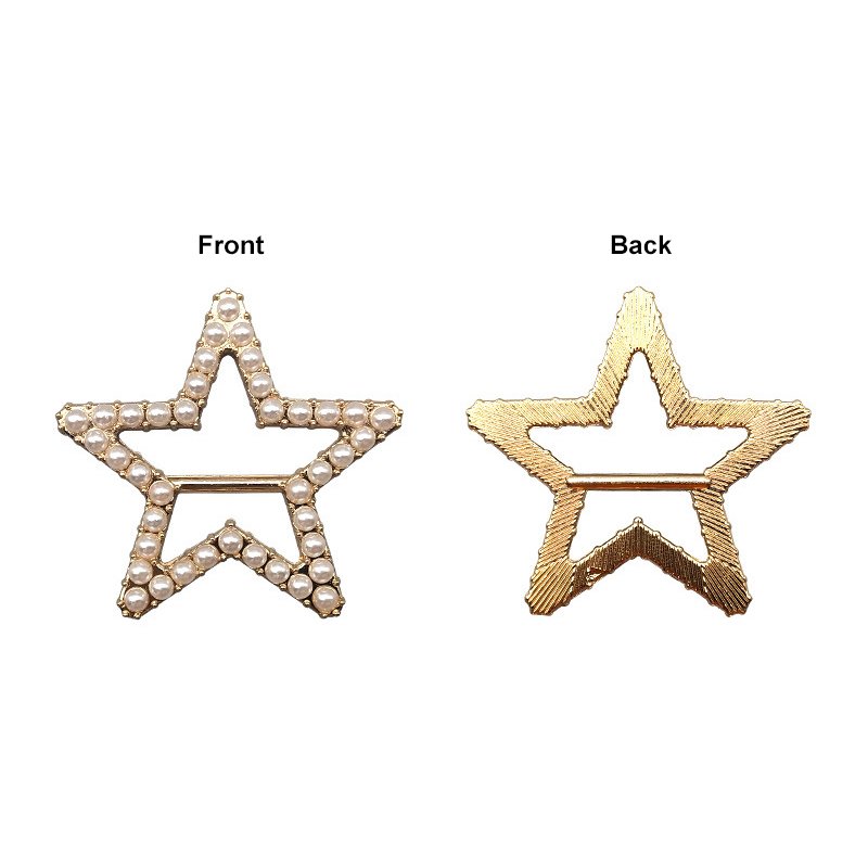 Detachable women T-shirt clasp tie ring clips scarf knot buckle