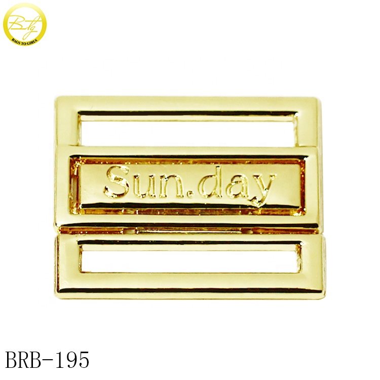 Fashion lingerie accessory gold clasps zinc alloy bikini hardware G buckle adjustable clip ring connector for bra