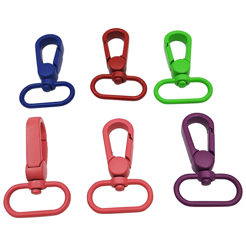 Paint Red Metal Swivel Hook Bag Strap Connector Colorful Snap Hook Turn Pet Buckle For Handbag