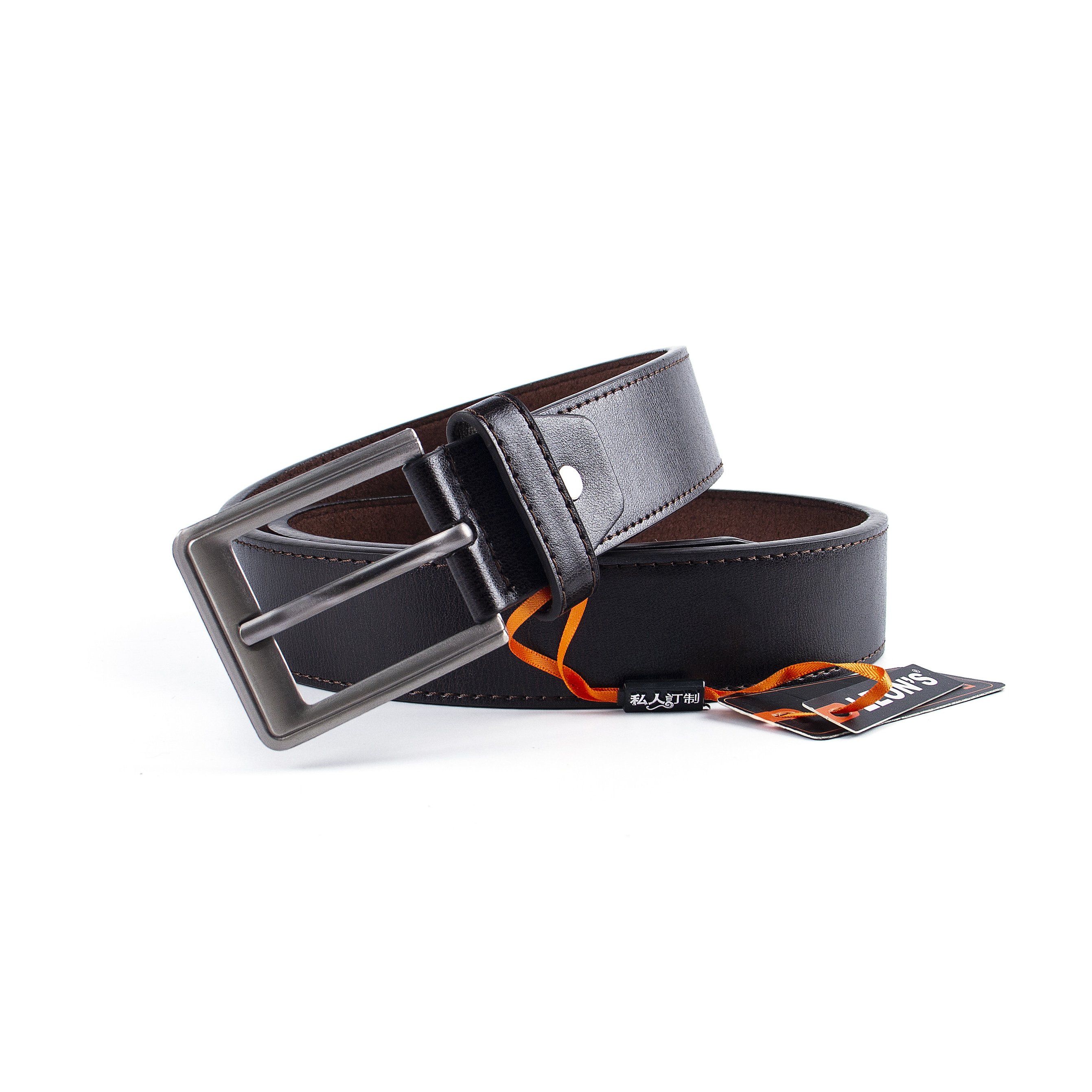 Wholesale men's cheap pin buckle belts High quality iron buckle Customized logo belt factory