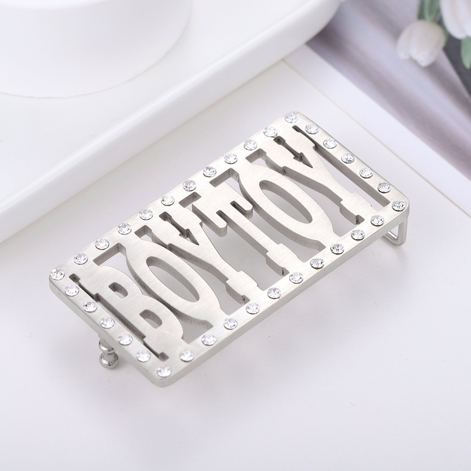 Belt Buckle Custom Manufacturer Brass Hollow Out Stainless steel 35mm 40mm Y2k Letter Shape Belt Buckle