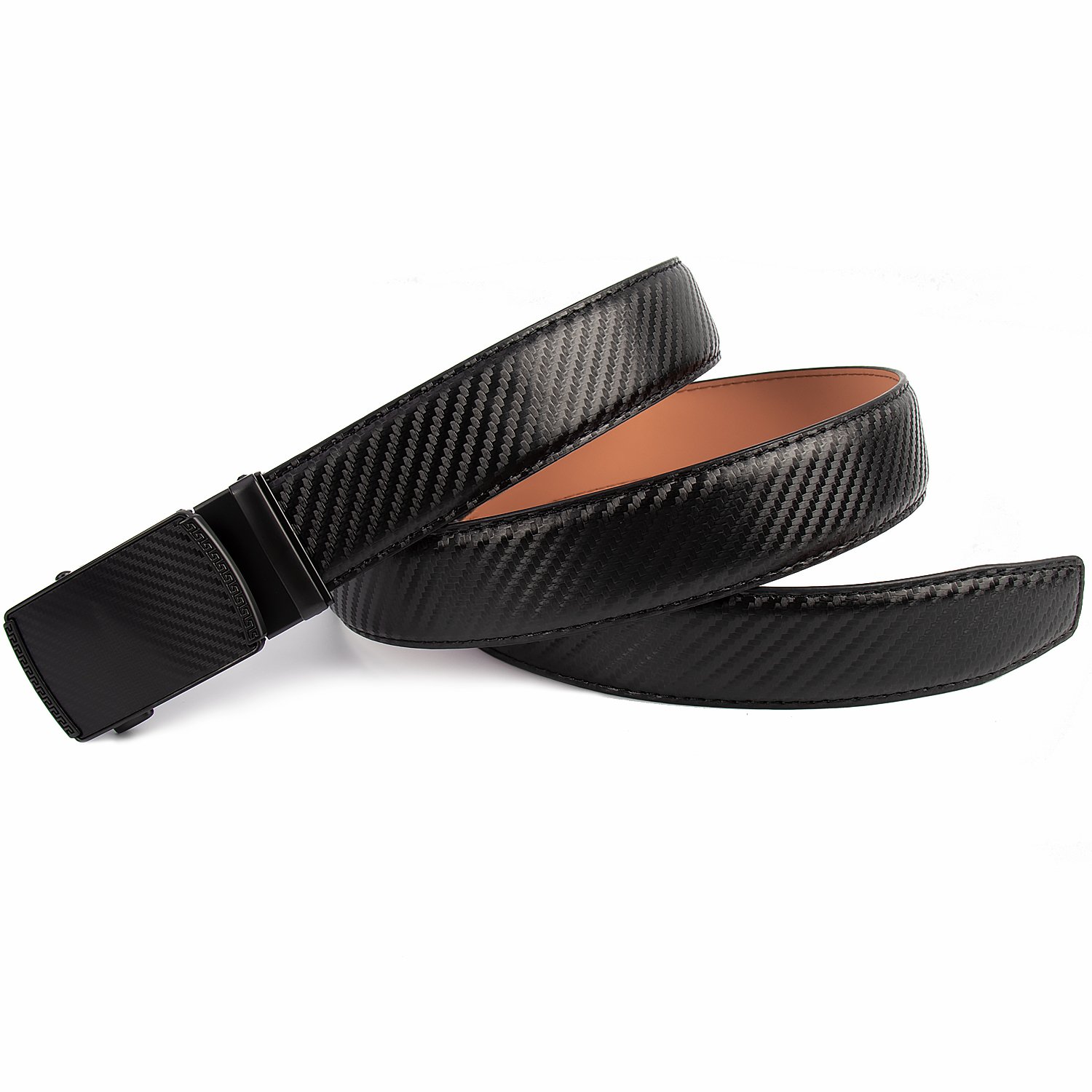 Amazon's popular automatic buckle ratchet belt for men's business PU leather alloy belt automatic buckle for men