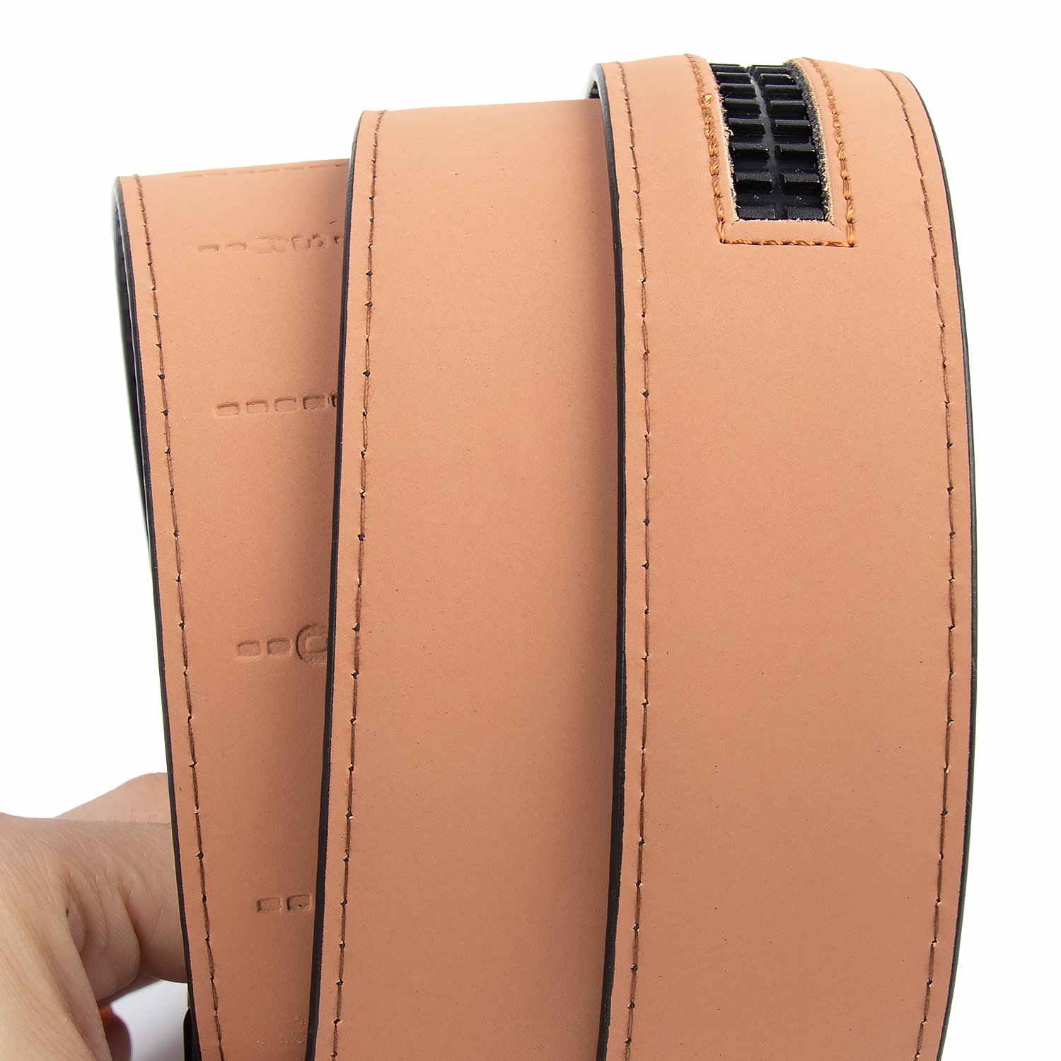 Amazon's popular automatic buckle ratchet belt for men's business PU leather alloy belt automatic buckle for men