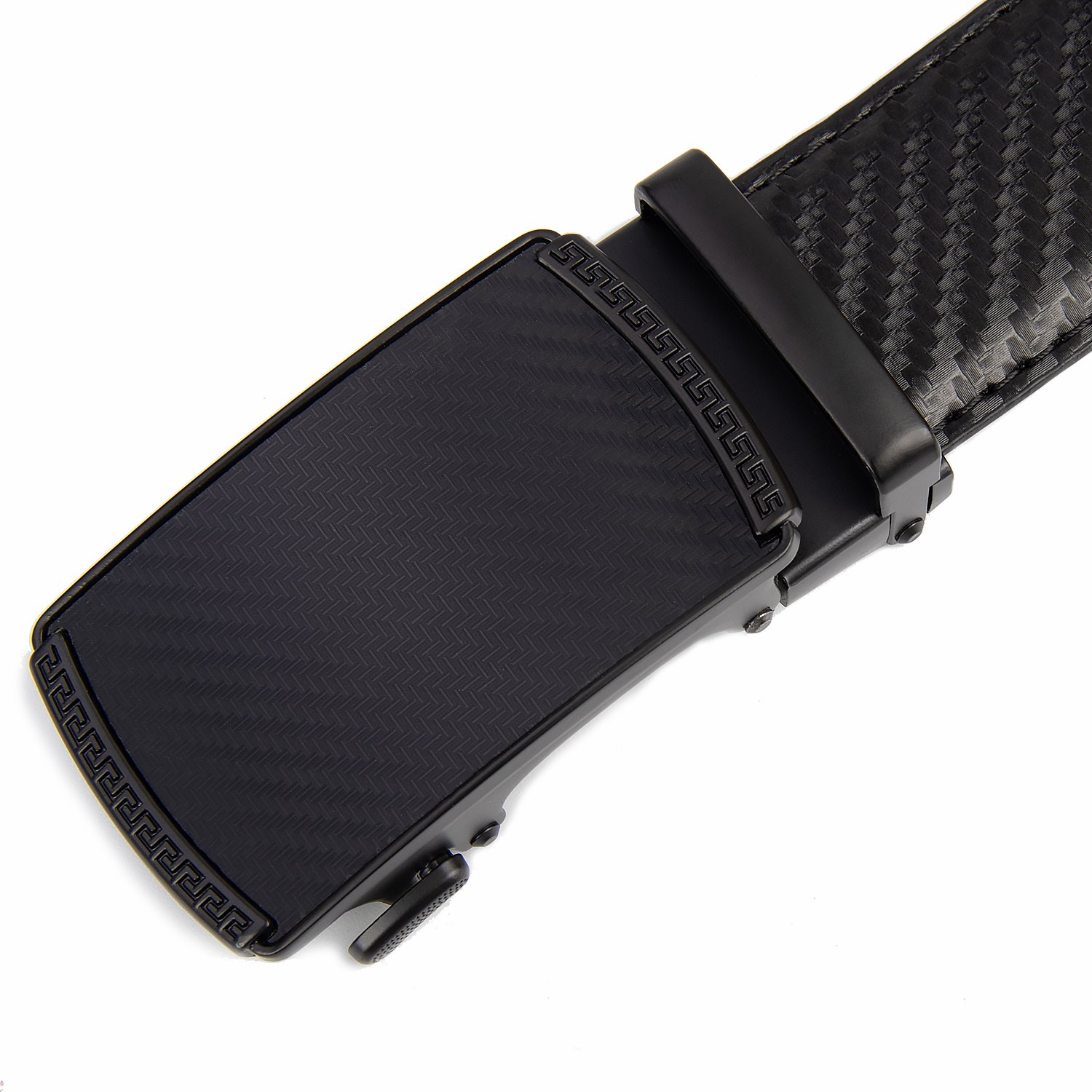 Amazon's popular automatic buckle ratchet belt for men's business PU leather alloy belt automatic buckle for men