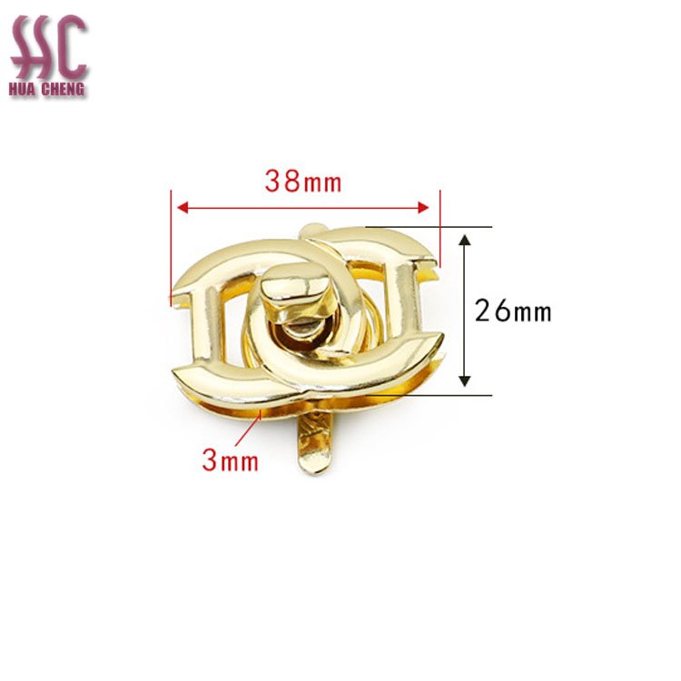 Customized Alloy Bag Lock Accessories Purse Press Twist lock for bag Luggage Snap Clasp Locks Closure Buckle Hardware