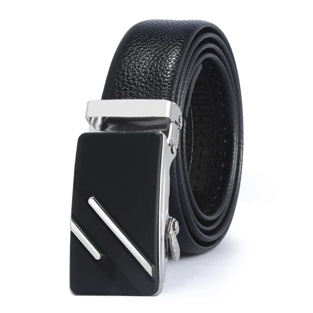 Men High Quality cowboy PU Gold Rachet Belts Men Fashion leather Jeans belt for man
