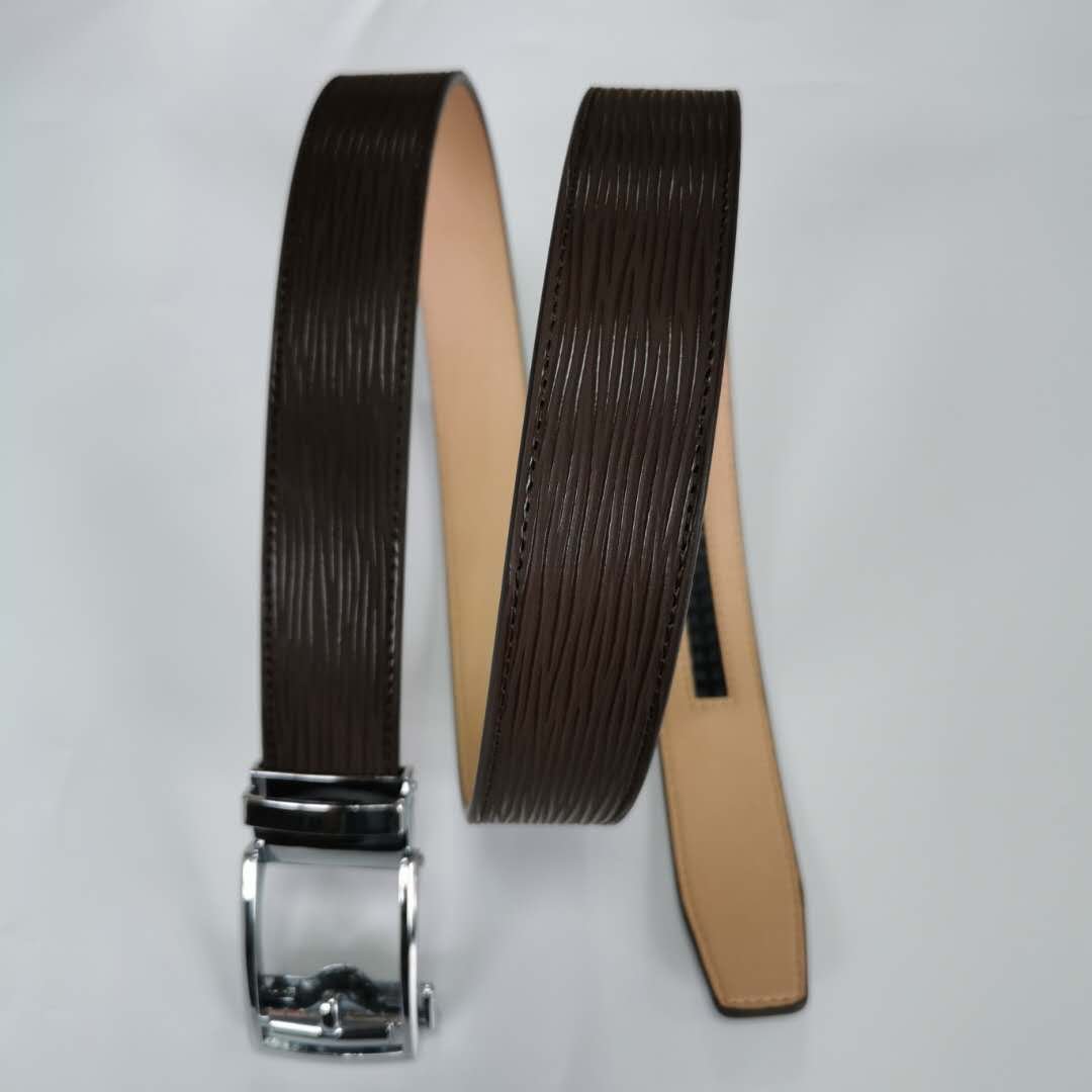 High Quality Business Mens Split & PU Leather with Automatic Sliding Buckle Belts genuine crocodile belts belt for men