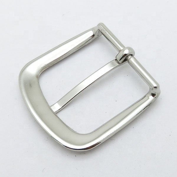 Versatile Pants And Jeans Creative 35MM Zinc Alloy Shiny Silver Custom Logo Simple Pin Buckle for Men