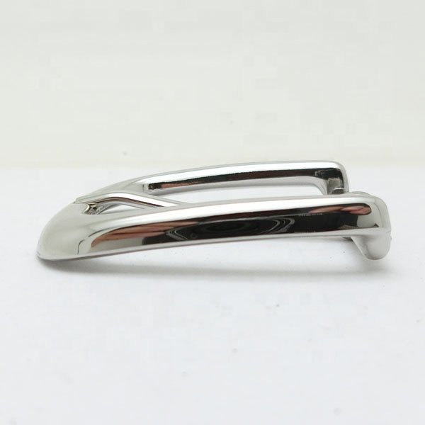 Versatile Pants And Jeans Creative 35MM Zinc Alloy Shiny Silver Custom Logo Simple Pin Buckle for Men