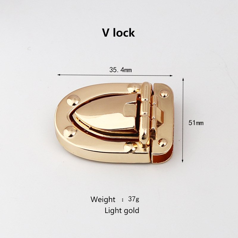 Hardware Accessories V Latch Optical Lock Decorative Fittings Buckle Bag Latch