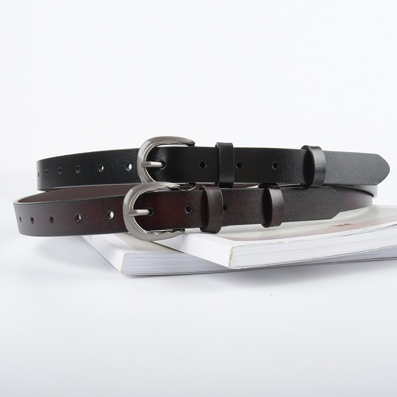 High Quality Luxury Leather Ladies Waist Belt Double Buckle Retro Carved Belt Men And Women Designer Belts