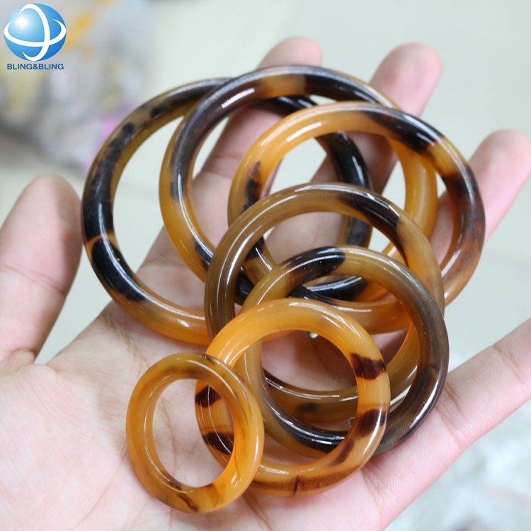 Cheap Price Amber Resin Bikini Connector Swimwear Plastic Bikini Connector Buckle Underwear O Ring Slider Bikini Accessories