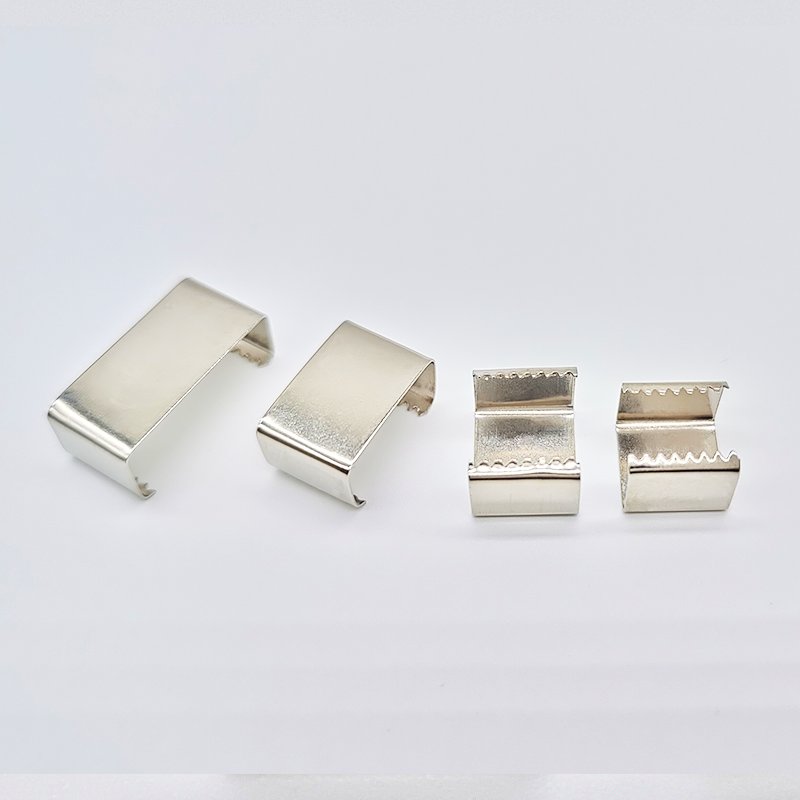 China Factory Wholesale Clothes Bag Hardware Accessories High Quality Metal Crimps Tail Clips Buckles For Ribbon Lanyards