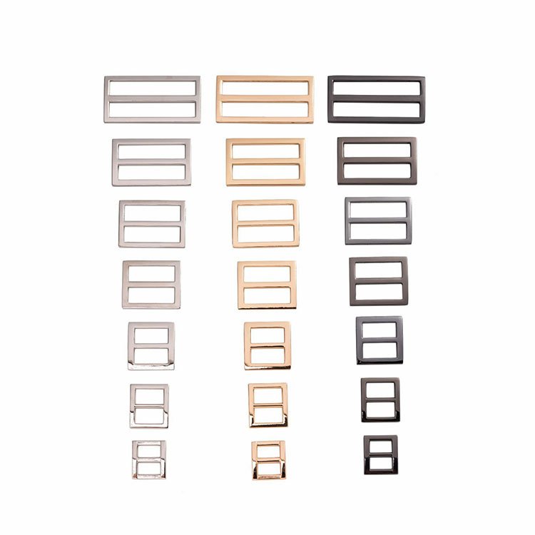 High Quality Zinc Alloy Tri Glide Buckle Custom Metal Tri Glide Slider Bag Accessories solid brass Metal tri glide slide buckle
