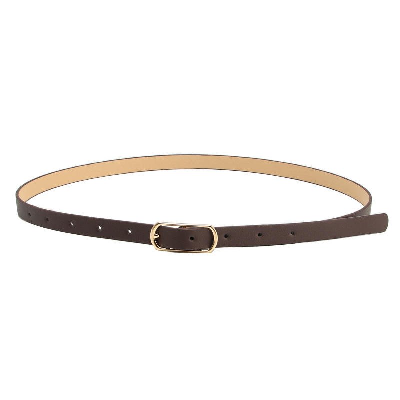 Wholesale High Fashion Real Cow Leather Belts for Women Casual & Business Use with Gold Alloy Buckle