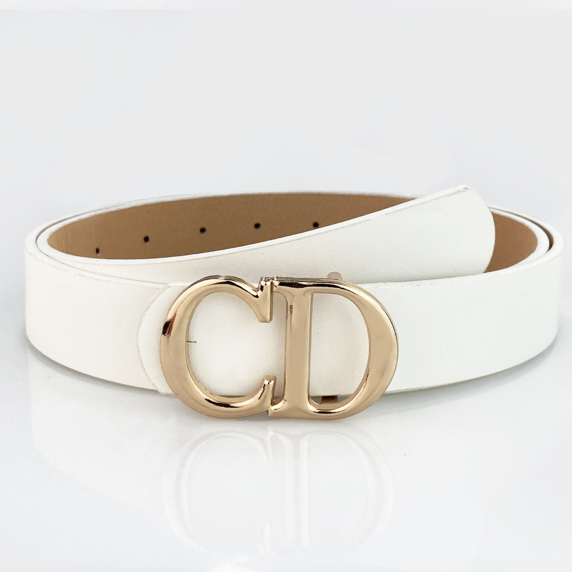 New Coming Fashion Women Leather Belt For Female Alloy Butterfly Buckles Belts