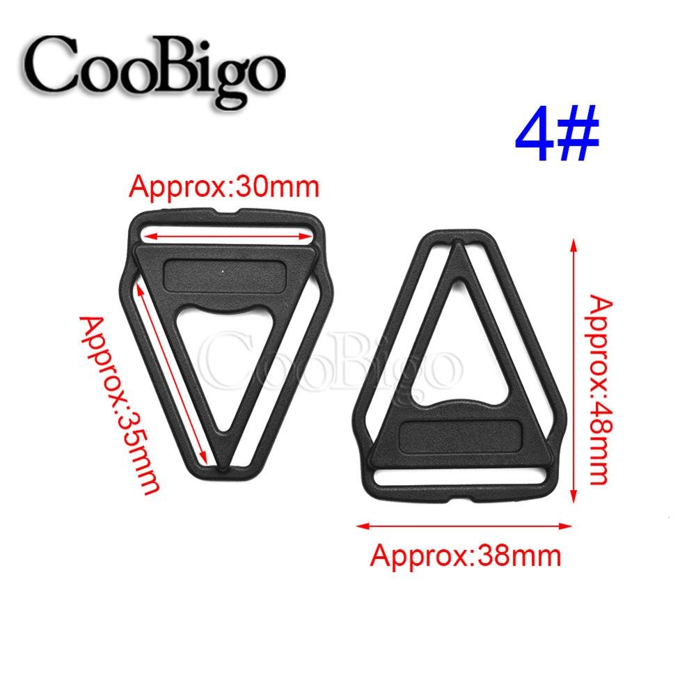 30mm Plastic Triangle Slider Buckle Adjustable Webbing Buckles Dress Belt Backpack Strap Garment Decor Accessories Black