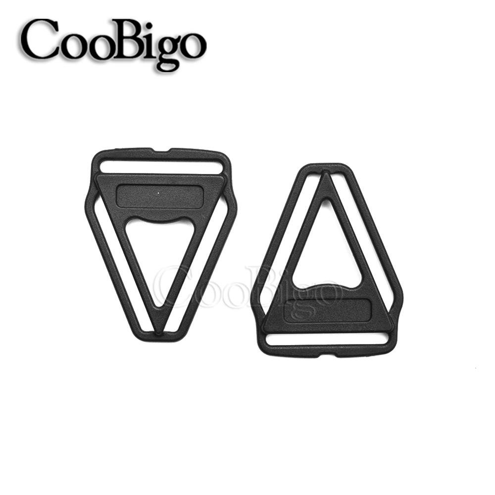 30mm Plastic Triangle Slider Buckle Adjustable Webbing Buckles Dress Belt Backpack Strap Garment Decor Accessories Black